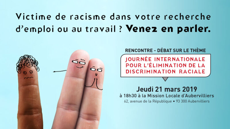 Lutte contre les discriminations : rencontre – débat à la mission locale le 21 mars