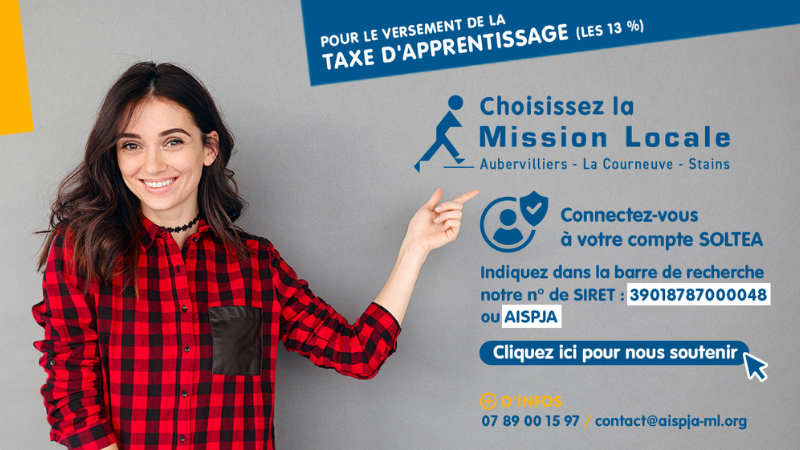 L’AISPJA-Mission Locale est habilitée à percevoir la taxe d’apprentissage !